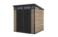 Keter Signature 7x7 pent shed in ashwood