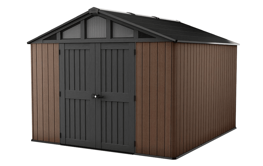 Keter Stronghold 10x11.5 shed in brown