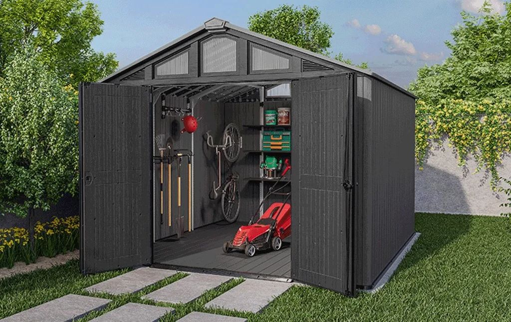 Keter Stronghold 10x11.5 in a garden