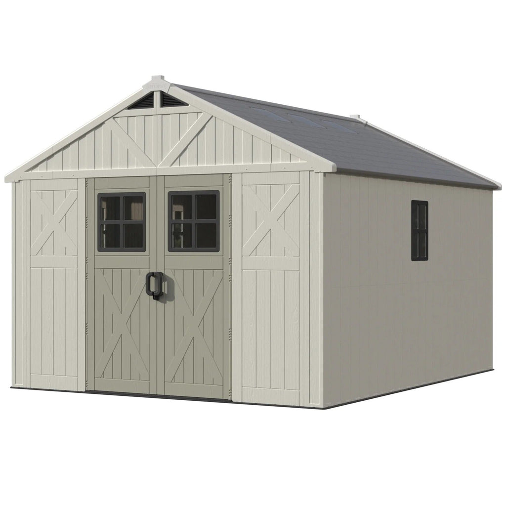 Patiowell 10x12 resin shed with skylight