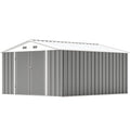 Patiowell 10x12 metal shed in grey