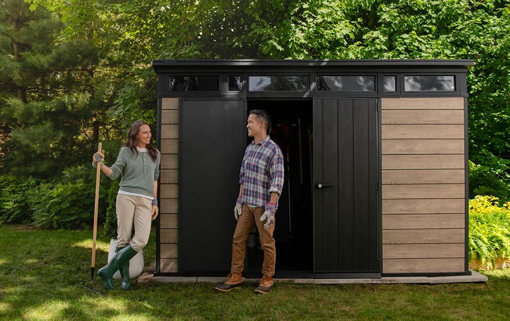 Keter Signature shed in a garden