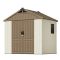 Patiowell Kick-it 8x6 shed in khaki and beige