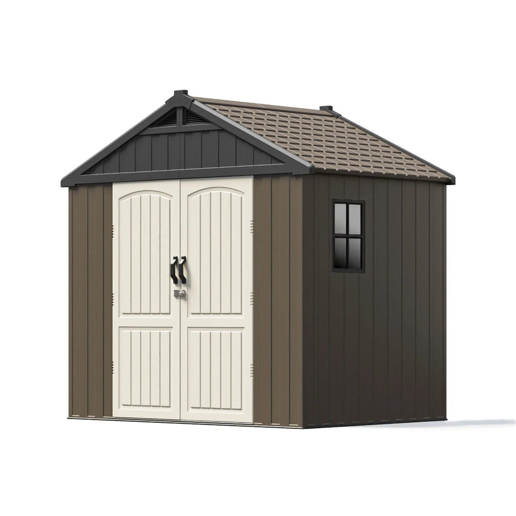 Patiowell Kick-it 8x6 shed in brown