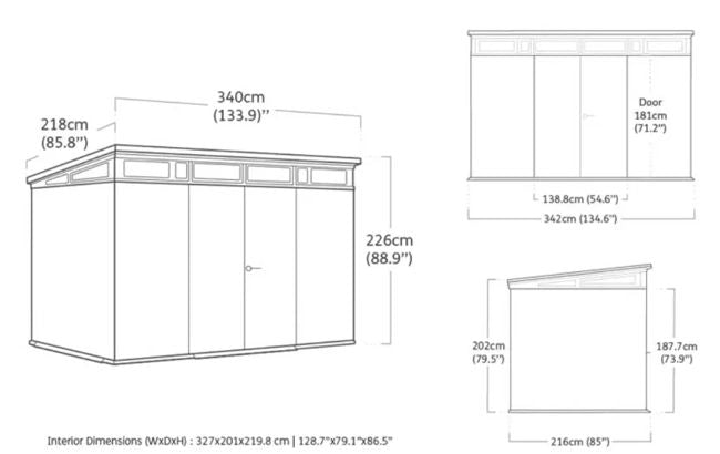 Keter Cortina 11x7 dimensions