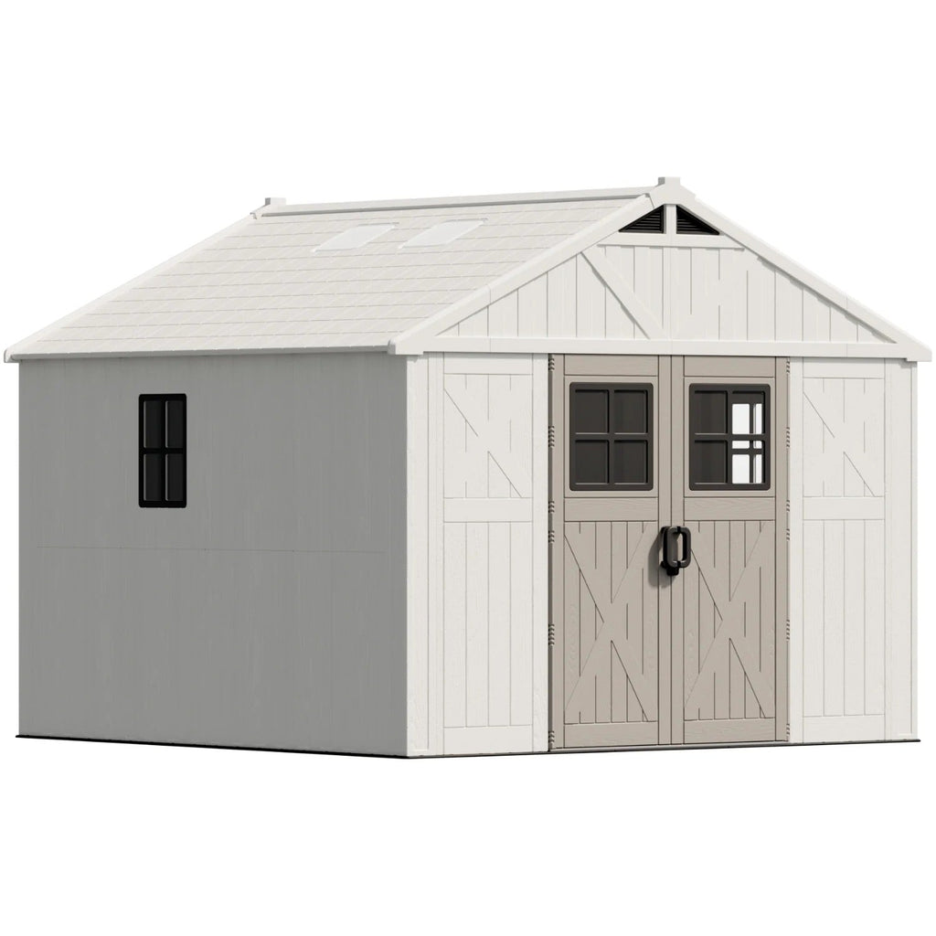 Patiowell 10x10 resin shed with skylight