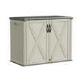 Patiowell 25 cu.ft outdoor storage cabinet in beige